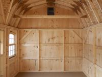 10x16 Custom Dutch Barn Storage Shed Interior