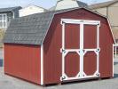 Red and White 10x10 Economy Series Mini Barn Style Storage Shed From Pine Creek Structures